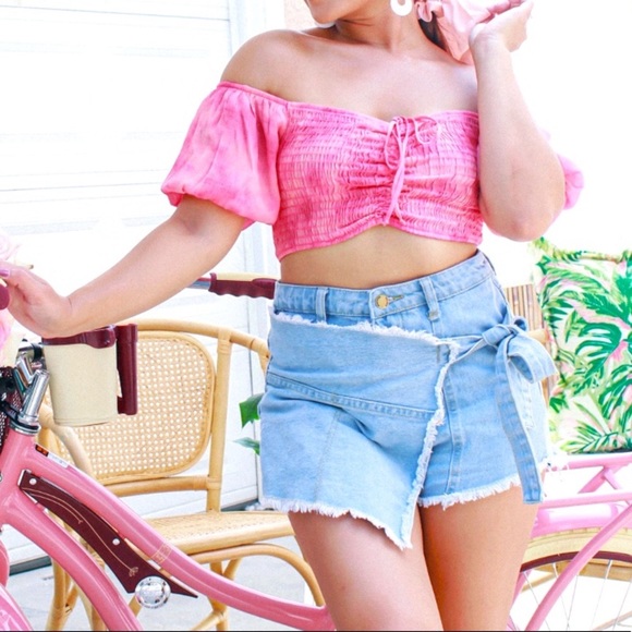 Tie Dye Smocked Top - Picture 1 of 3